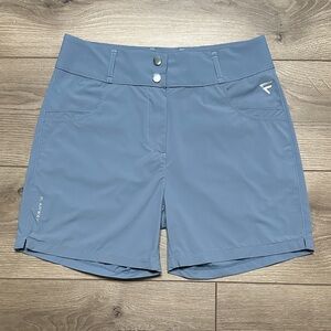 Flairway Cabot High Rise Performance Stretch Golf Shorts Blue Size Small